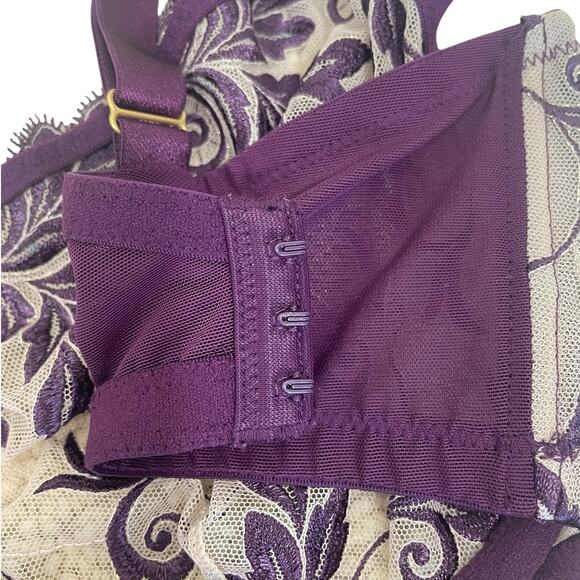 Soma Sensuous Lace Unlined Bra Size 36DDD Sheer Elegant Romantic Feminine - Picture 8 of 10